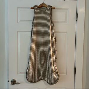 Woolino beige/gray striped wool sleep sack sleeping back size 2-4 years